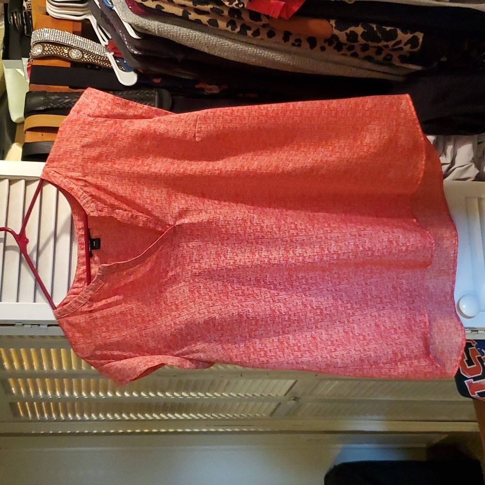 Red and white blouse